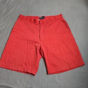 Polo Ralph Lauren Shorts‎ Mens 34 Red Prospect Chino Flat Front Cotton Casual